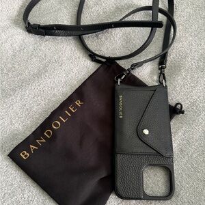 GUC - iPhone 13 Pro Max Hailey phone case with leather strap.